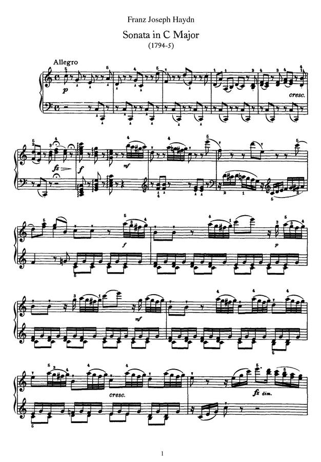 J.Haydn - Piano Sonata No.50