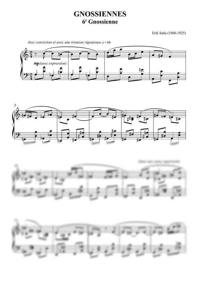 Erik Satie - GNOSSIENNES - 6e Gnossienne