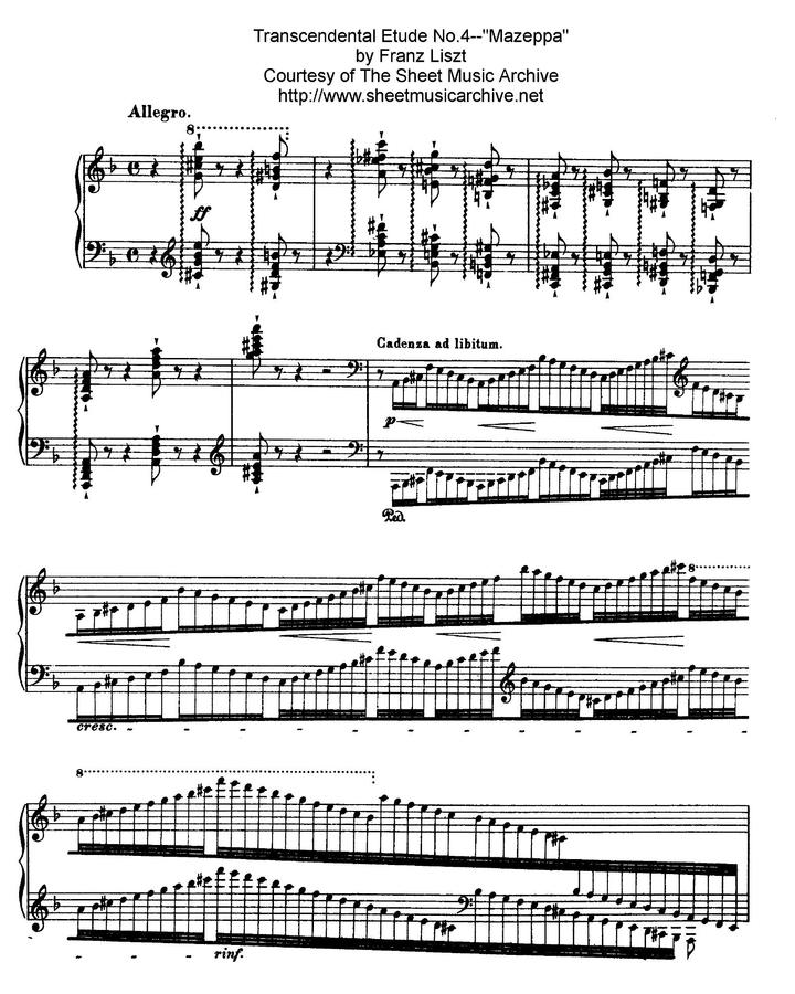 F. Liszt (리스트) - Transcendental Etude No.4 'Mazeppa' (마제파)
