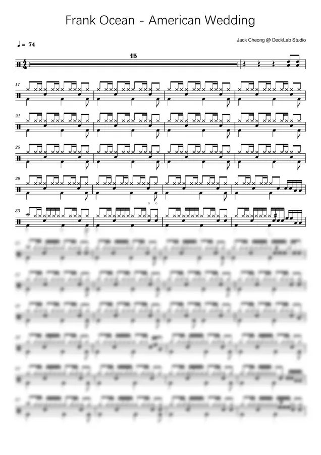 Frank Ocean - American Wedding (Drum)