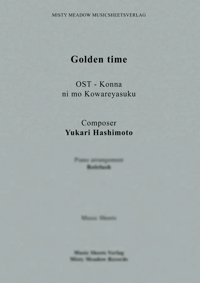 Yukari Hashimoto - Golden Time OST - Konna ni mo Kowareyasuku