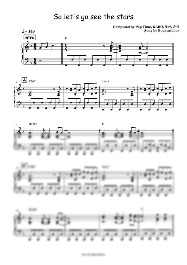 Boynextdoor ( 보이넥스트도어 ) - So lets go see the stars (Solo piano) by 스페셜키0