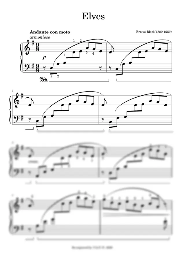 Ernest Bloch - Elves(신비로운연주곡추천)