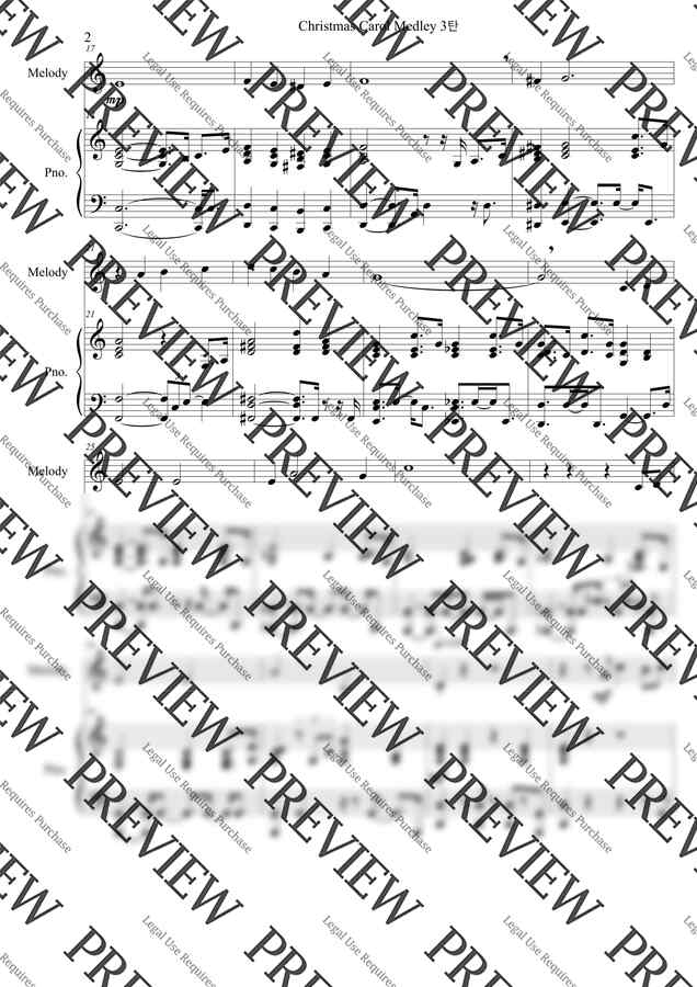 Irving Berlin,José Feliciano,John Williams - 캐롤메들리 3탄ㅣ감성 캐롤 피아노 반주(멜로디 포함 3단악보, 다장조, 난이도 쉬움) (#감성적인#Cozy) by 미설쌤의별방1
