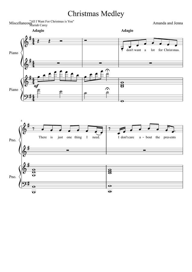 Christmas Medley (2 piano)0