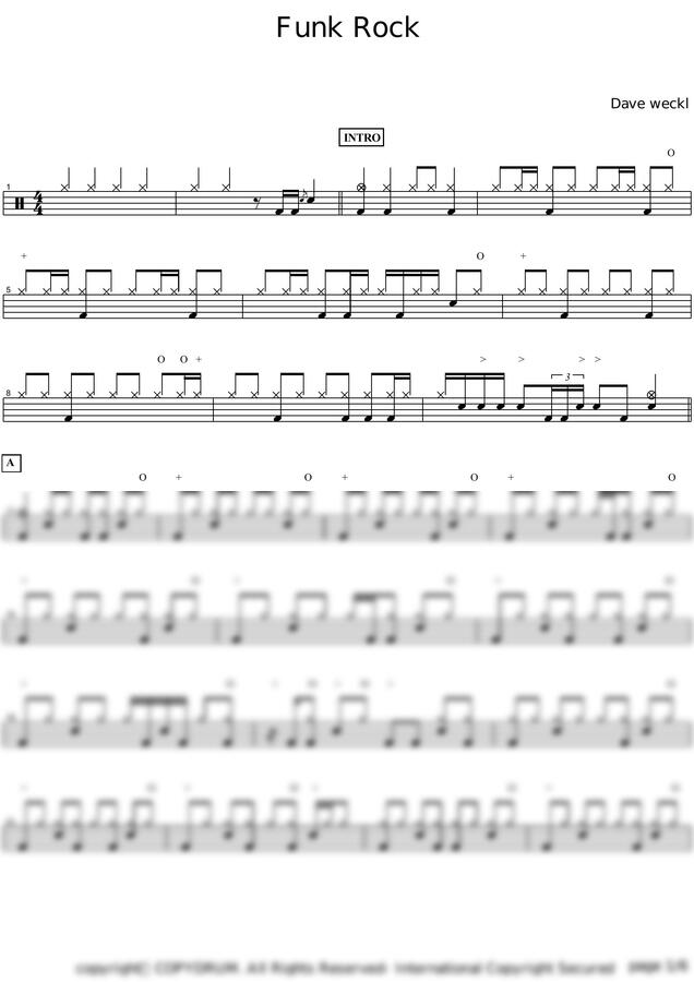 악보 > dave weckl - funk rock by 카피드럼